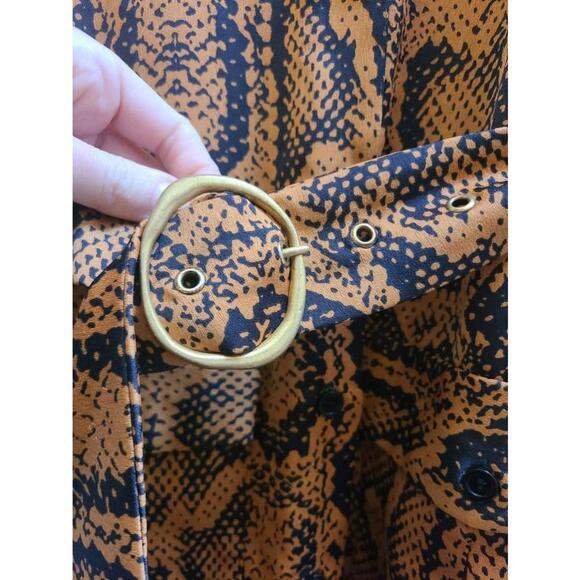 Zara Copper Python Print Midi Dress - Size XS - Picture 7 of 14